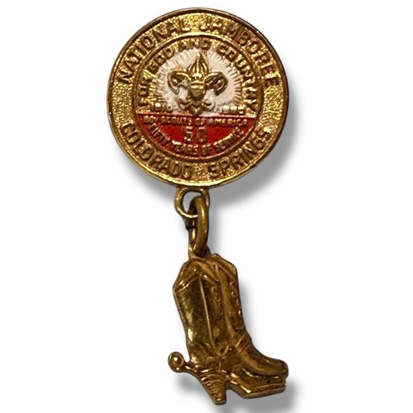 Vintage Boy Scouts of America 50th Anniversary National Jamboree Pin CO Springs - Picture 1 of 7